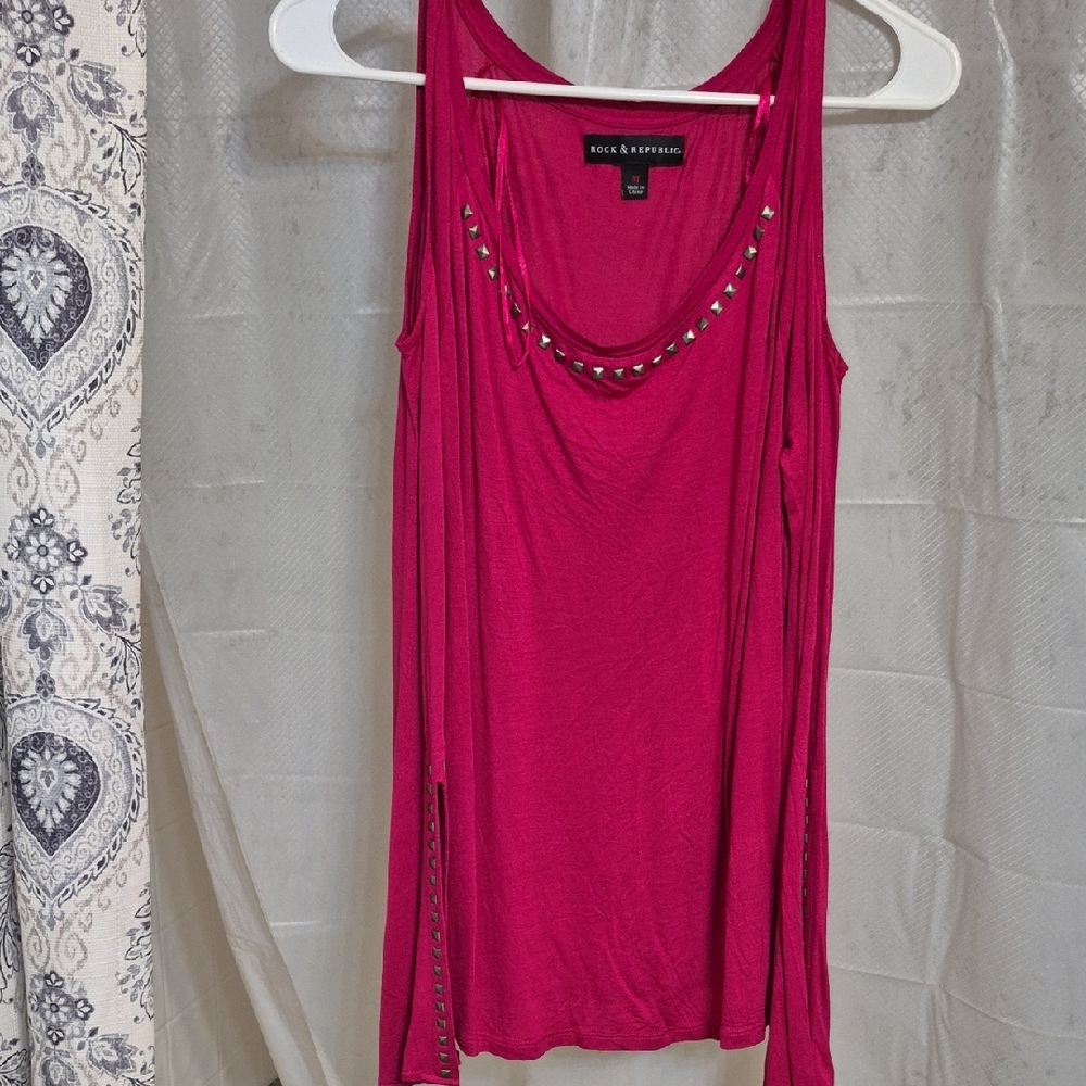 Rock & Republic Pink Studded Women's Top